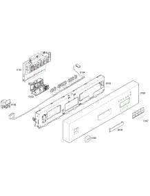 Control Panel parts for Bosch Dishwasher SHE43C06UC/40 from AppliancePartsPros.com