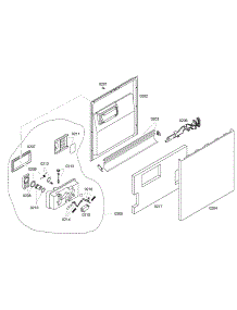 Door Assembly parts for Bosch Dishwasher SHE43C06UC/40 from AppliancePartsPros.com