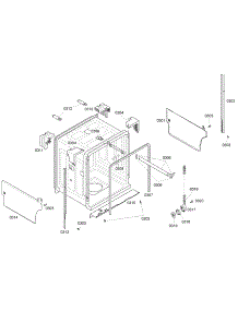 Cabinet parts for Bosch Dishwasher SHE43C06UC/40 from AppliancePartsPros.com