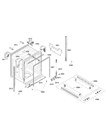 Cabinet parts for Bosch Dishwasher SHE33P06UC/56 from AppliancePartsPros.com
