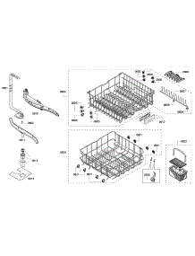 Baskets parts for Bosch Dishwasher SHE33P06UC/56 from AppliancePartsPros.com