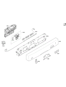 Front Panel parts for Bosch Dishwasher SHE33P06UC/60 from AppliancePartsPros.com