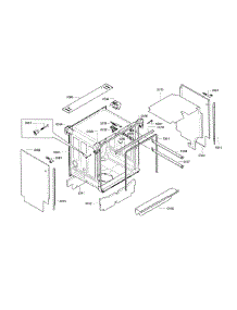Cavity & Frame parts for Bosch Dishwasher SGE63E15UC/74 from AppliancePartsPros.com
