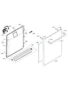 Door Assembly parts for Bosch Dishwasher SHX3AR55UC/17 from AppliancePartsPros.com