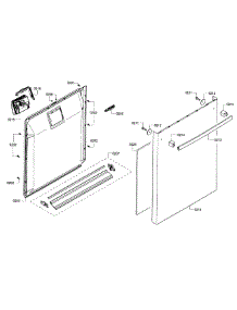 Door Assembly parts for Bosch Dishwasher SHX3AR56UC/14 from AppliancePartsPros.com