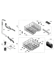 Rack Assembly parts for Bosch Dishwasher SHX3AR56UC/14 from AppliancePartsPros.com