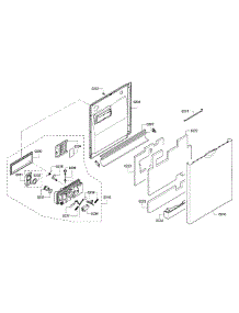 Door Assembly parts for Bosch Dishwasher SHE55RF5UC/63 from AppliancePartsPros.com