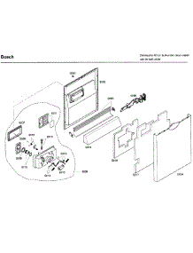 Door parts for Bosch Dishwasher SHE99C05UC/19 from AppliancePartsPros.com