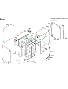 Frame parts for Bosch Dishwasher SHE99C05UC/19 from AppliancePartsPros.com