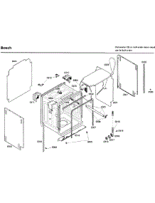 Frame parts for Bosch Dishwasher SHE99C05UC/38 from AppliancePartsPros.com