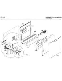 Door parts for Bosch Dishwasher SHE99C05UC/36 from AppliancePartsPros.com