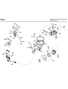 Pump parts for Bosch Dishwasher SHE99C05UC/36 from AppliancePartsPros.com