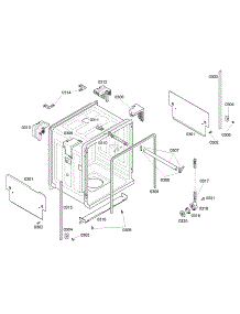 Cabinet parts for Bosch Dishwasher SHE43C06UC/18 from AppliancePartsPros.com