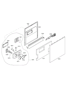 Door Assembly parts for Bosch Dishwasher SHE43C06UC/37 from AppliancePartsPros.com