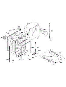 Cabinet parts for Bosch Dishwasher SHE43F16UC/59 from AppliancePartsPros.com