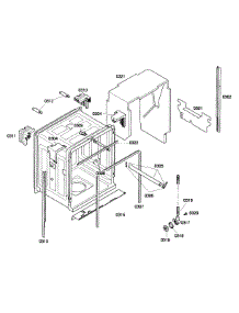 Cabinet parts for Bosch Dishwasher SHE43M02UC/53 from AppliancePartsPros.com