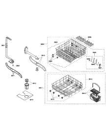 Baskets parts for Bosch Dishwasher SHE43M02UC/53 from AppliancePartsPros.com