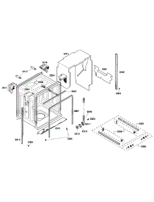 Cabinet parts for Bosch Dishwasher SHE43F16UC/56 from AppliancePartsPros.com