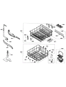 Baskets parts for Bosch Dishwasher SHE43F16UC/56 from AppliancePartsPros.com