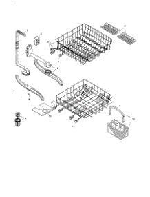 Racks parts for Bosch Dishwasher SHU3016UC/06 from AppliancePartsPros.com