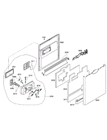 Door Assembly parts for Bosch Dishwasher SHE65P06UC/53 from AppliancePartsPros.com