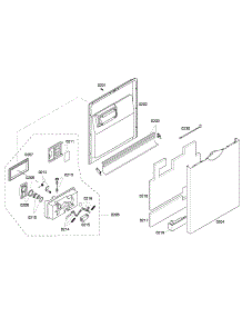 Door Assembly parts for Bosch Dishwasher SHE33P06UC/59 from AppliancePartsPros.com