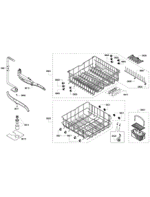 Baskets parts for Bosch Dishwasher SHE33P06UC/59 from AppliancePartsPros.com