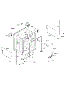 Cabinet parts for Bosch Dishwasher SHE43C06UC/36 from AppliancePartsPros.com