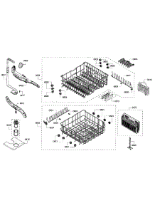 Rack Assembly parts for Bosch Dishwasher SHE55RF5UC/63 from AppliancePartsPros.com