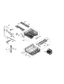 Rack Assembly parts for Bosch Dishwasher SGE63E15UC/86 from AppliancePartsPros.com