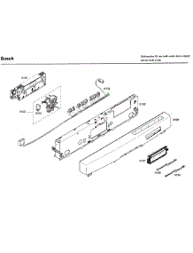 Control Panel parts for Bosch Dishwasher SHE99C05UC/46 from AppliancePartsPros.com