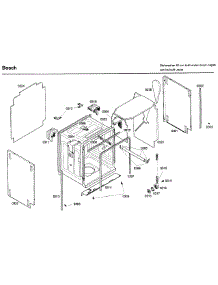 Frame parts for Bosch Dishwasher SHE99C05UC/46 from AppliancePartsPros.com