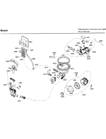 Pump parts for Bosch Dishwasher SHE99C05UC/46 from AppliancePartsPros.com