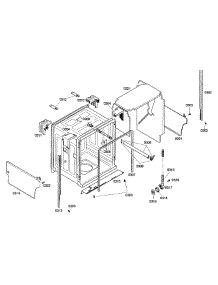Cabinet parts for Bosch Dishwasher SHE43M02UC/47 from AppliancePartsPros.com