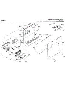 Door parts for Bosch Dishwasher SHV68R53UC/68 from AppliancePartsPros.com