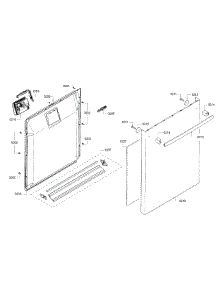 Door Assembly parts for Bosch Dishwasher SHX3AR55UC/18 from AppliancePartsPros.com