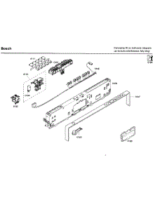 Control Panel parts for Bosch Dishwasher SHV68P03UC/60 from AppliancePartsPros.com