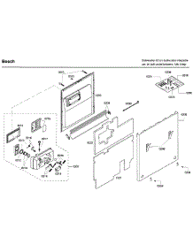 Door Asy parts for Bosch Dishwasher SHV68P03UC/60 from AppliancePartsPros.com
