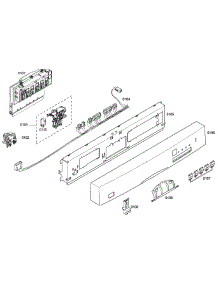 Control Panel parts for Bosch Dishwasher SHE43M02UC/50 from AppliancePartsPros.com