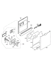 Door Assembly parts for Bosch Dishwasher SHE43M02UC/50 from AppliancePartsPros.com