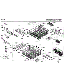 Rack parts for Bosch Dishwasher SHV68P03UC/60 from AppliancePartsPros.com