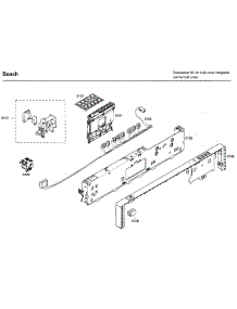 Control Panel parts for Bosch Dishwasher SHX43C02UC/40 from AppliancePartsPros.com