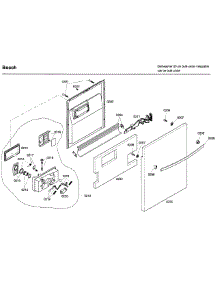 Door Asy parts for Bosch Dishwasher SHX43C02UC/40 from AppliancePartsPros.com