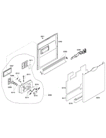 Door Asy parts for Bosch Dishwasher SHE43F06UC/53 from AppliancePartsPros.com