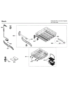 Rack parts for Bosch Dishwasher SHX43C02UC/40 from AppliancePartsPros.com