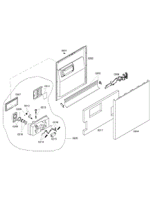 Door Assembly parts for Bosch Dishwasher SHE43C06UC/22 from AppliancePartsPros.com