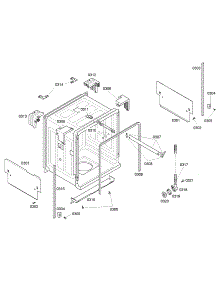 Cabinet parts for Bosch Dishwasher SHE43C06UC/22 from AppliancePartsPros.com