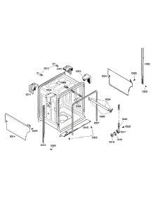 Cabinet parts for Bosch Dishwasher SHE33M05UC/48 from AppliancePartsPros.com