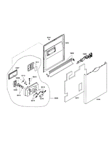 Door parts for Bosch Dishwasher SHE33M05UC/46 from AppliancePartsPros.com