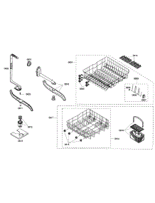 Baskets parts for Bosch Dishwasher SHE33M05UC/46 from AppliancePartsPros.com